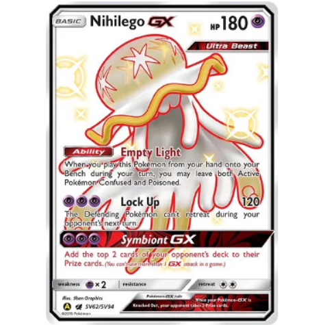 Pokemon TCG Nihilego GX Hidden Fates SV62/SV94