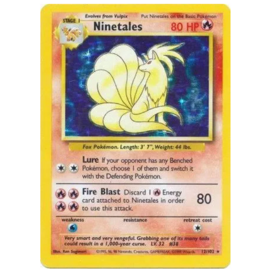 Pokemon TCG Ninetales *Holo* Base Set 12/102