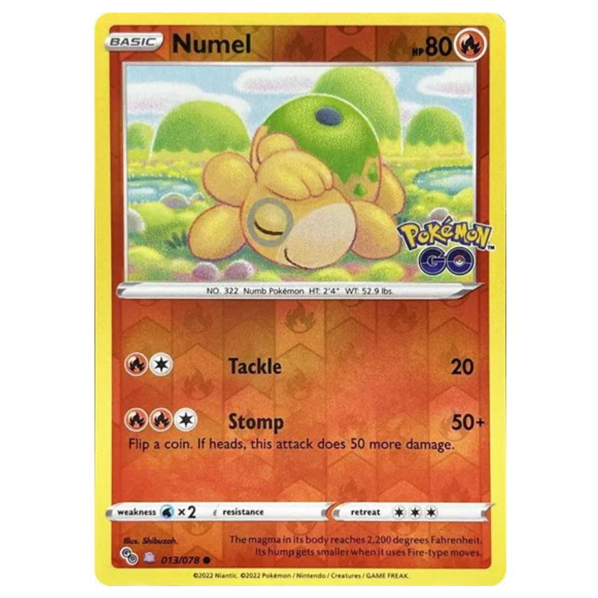 Pokemon TCG Numel *Ditto Unpeeled* Pokemon Go 013/078