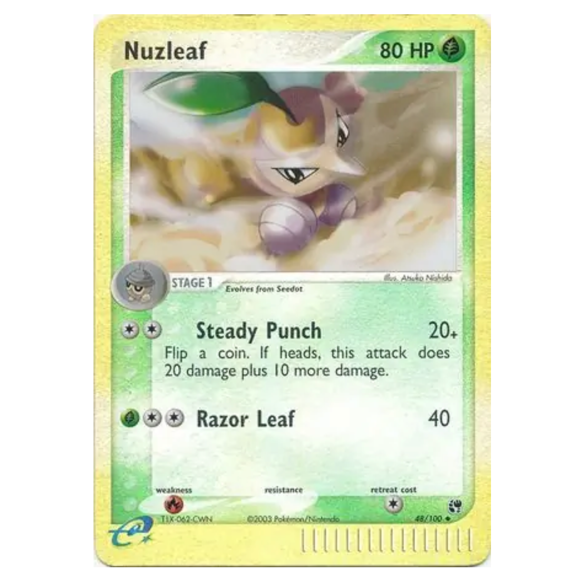 Pokemon TCG Nuzleaf *Reverse Holo* EX Sandstorm 48/100