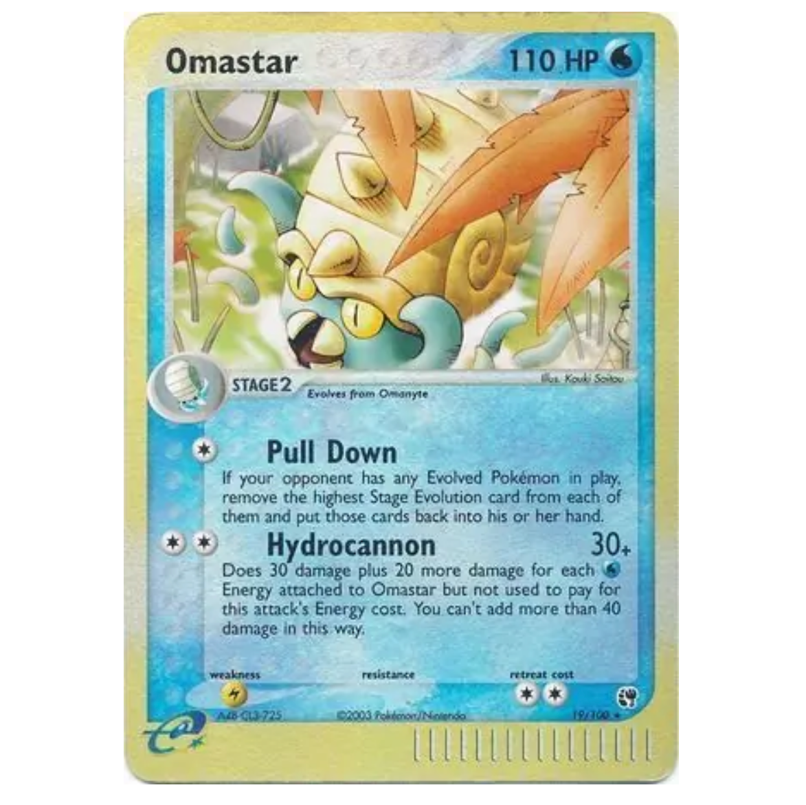 Pokemon TCG Omastar *Reverse Holo* EX Sandstorm 19/100