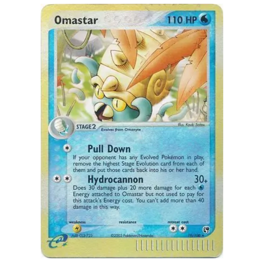 Pokemon TCG Omastar *Reverse Holo* EX Sandstorm 19/100