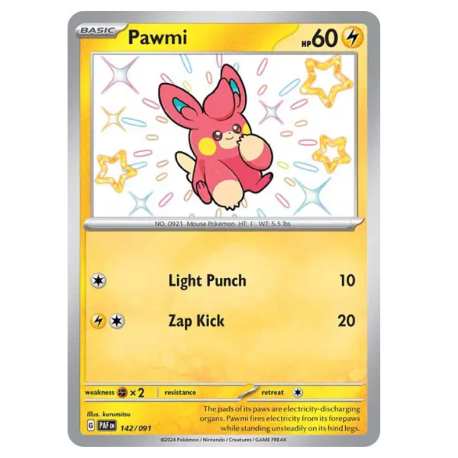 Pokemon TCG Pawmi *Baby Shiny* Paldean Fates 142/091