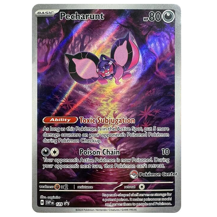Pokemon TCG Pecharunt *Pokemon Centre Stamp* Promo 129