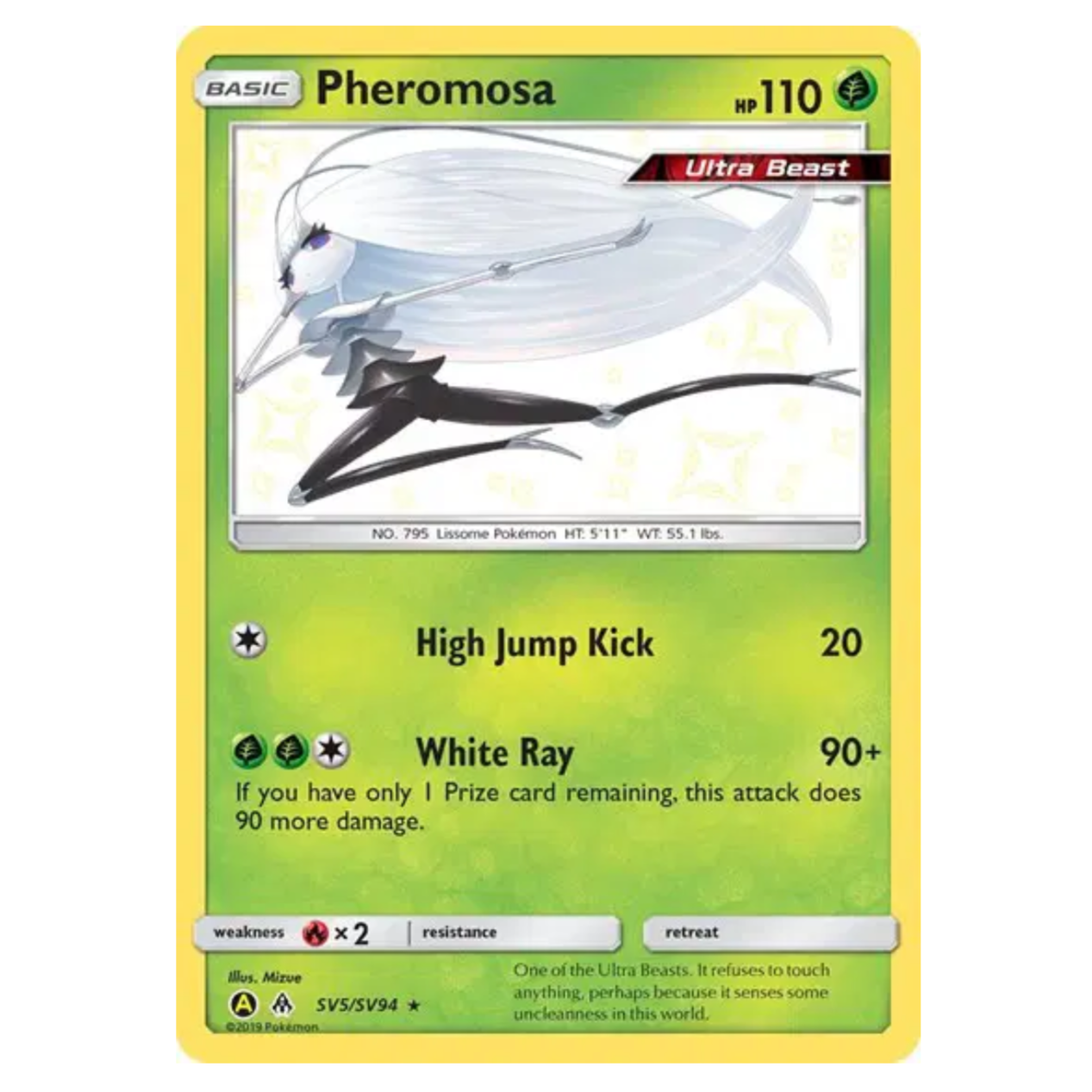 Pokemon TCG Pheromosa *Baby Shiny* Hidden Fates SV5/SV94