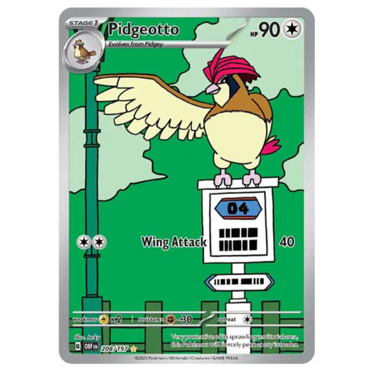 Pokemon TCG Pidgeotto Obsidian Flames 208/197