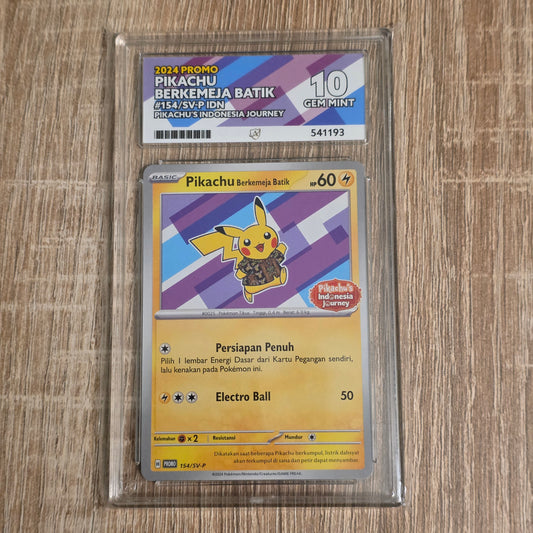 Pokemon TCG Pikachu Berkemeja Batik Promo 154/SV-P (Ace 10)