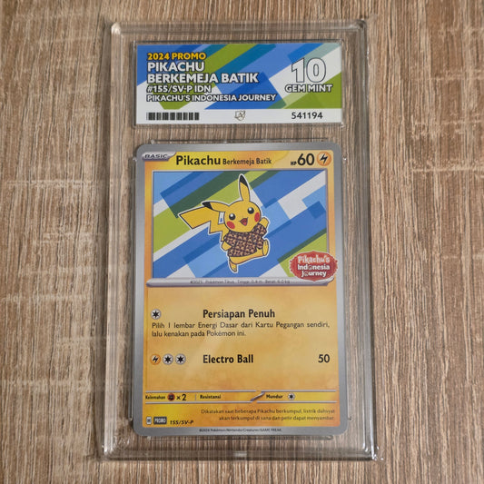 Pokemon TCG Pikachu Berkemeja Batik Promo 155/SV-P (Ace 10)