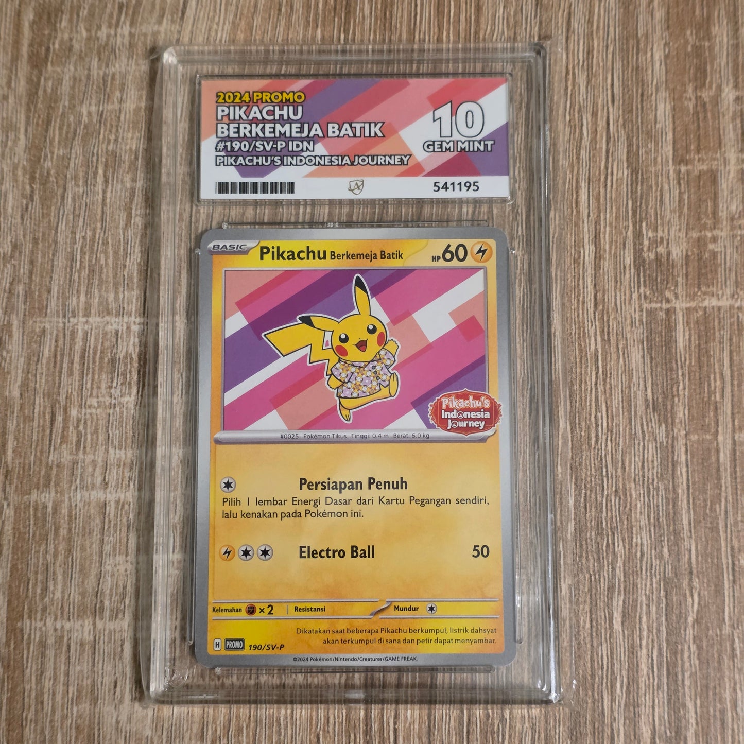 Pokemon TCG Pikachu Berkemeja Batik Promo 190/SV-P (Ace 10)