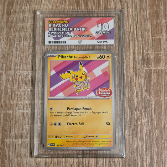 Pokemon TCG Pikachu Berkemeja Batik Promo 190/SV-P (Ace 10)