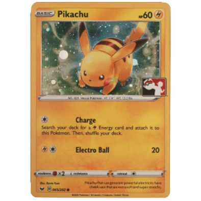 Pokemon TCG Pikachu Cosmo Holo Play Stamped 065/202 (Stamped)