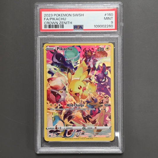 Pokemon TCG Pikachu Crown Zenith 160/159 (PSA 9)