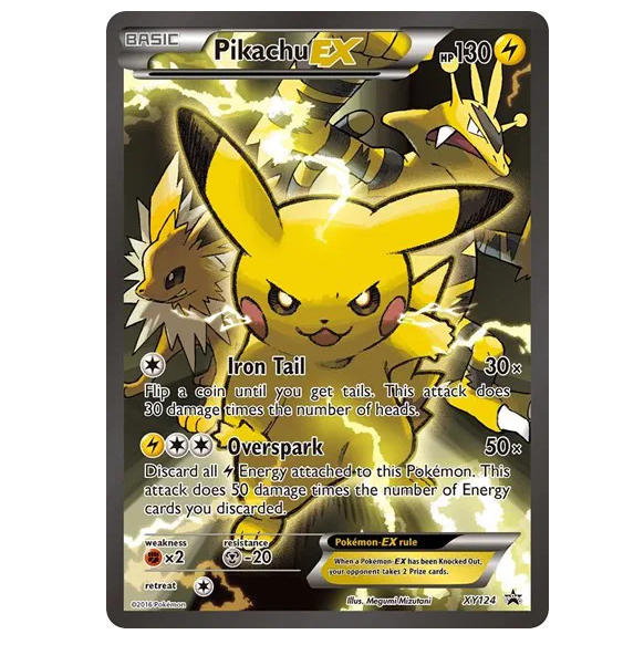 Pokemon TCG Pikachu EX Red & Blue Collection Promo XY124