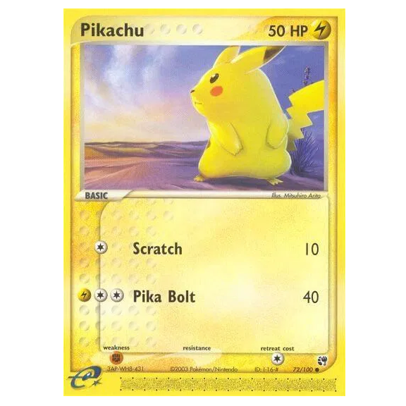 Pokemon TCG Pikachu EX Sandstorm 72/100