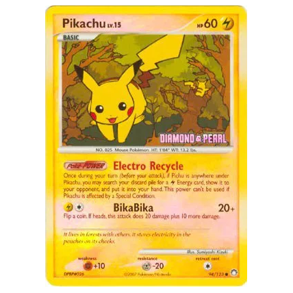 Pokemon TCG Pikachu LV.15 Burger King Promo 94/123