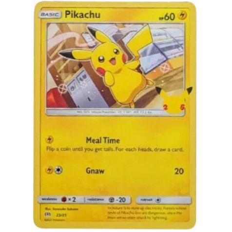 Pokemon TCG Pikachu McDonald's 25th Anniversary Promos 25/25 