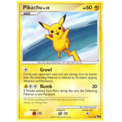 Pokemon TCG Pikachu POP Series 9 15/17