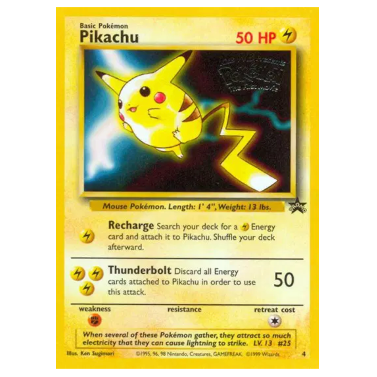 Pokemon TCG Pikachu Pokemon The First Movie Promo 4