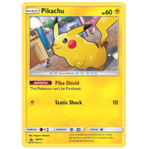 Pokemon TCG Pikachu Promo SM157