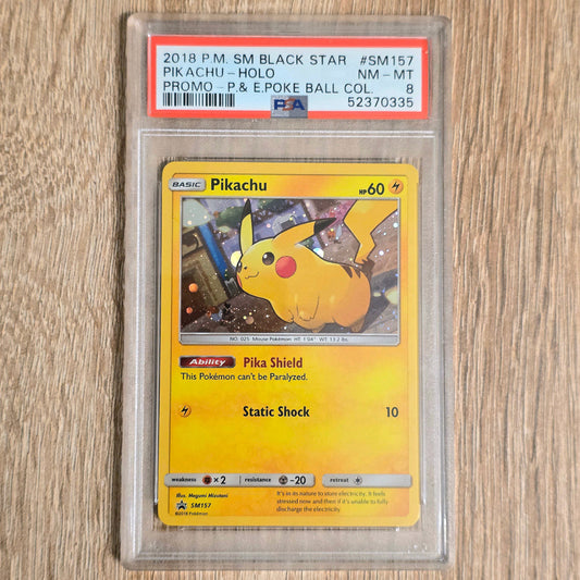 Pokemon TCG Pikachu Promo SM157 (PSA 8)
