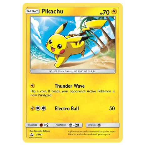 Pokemon TCG Pikachu Promo SM81