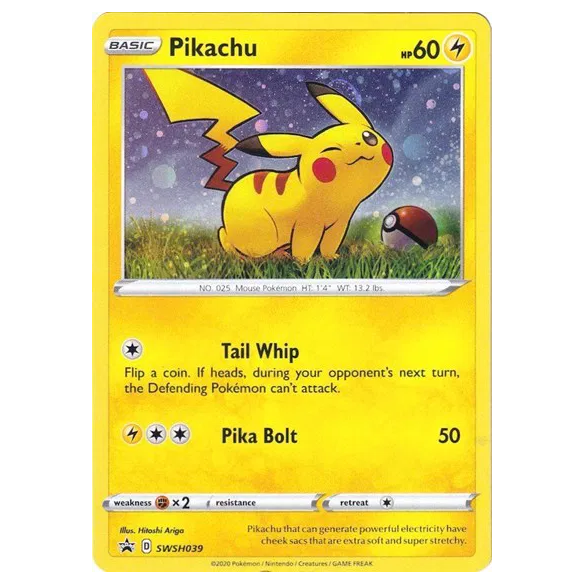 Pokemon TCG Pikachu Promo SWSH039