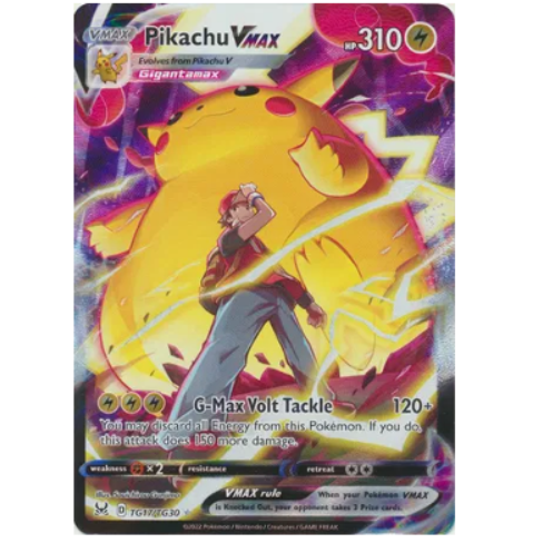 Pokemon TCG Pikachu VMAX Lost Origin TG17/TG30