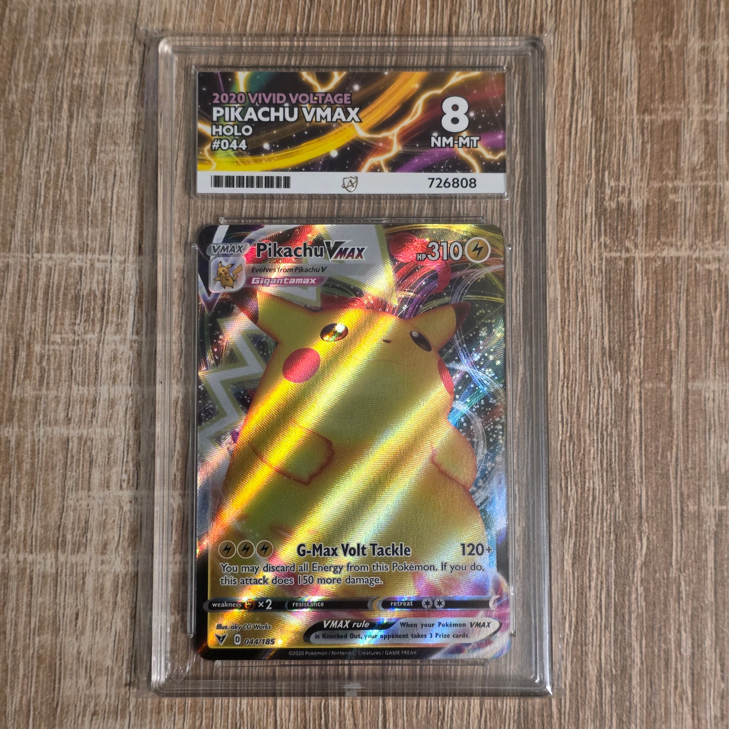 Pokemon TCG Pikachu VMAX Vivid Voltage 044/185 (Ace 8)