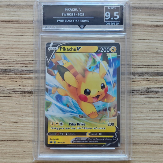 Pokemon TCG Pikachu V Promo SWSH285 (Get Graded 9.5)