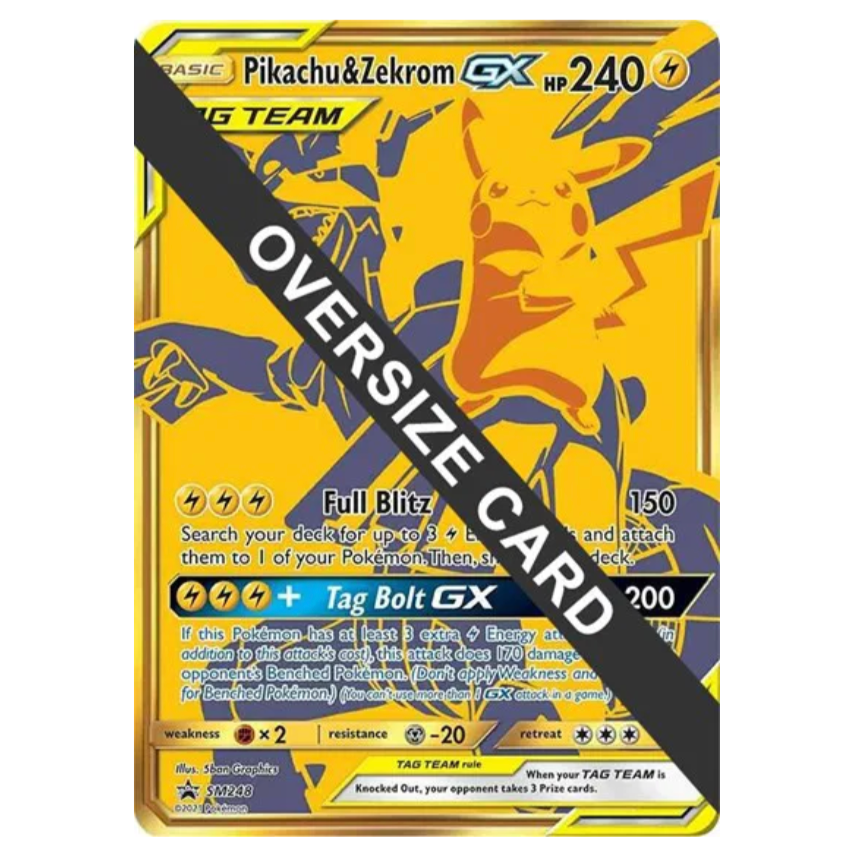 Pokemon TCG Pikachu & Zekrom GX *Jumbo* Promo SM248