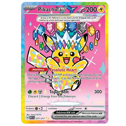Pokemon TCG Pikachu ex Ascended Heroes 277/217