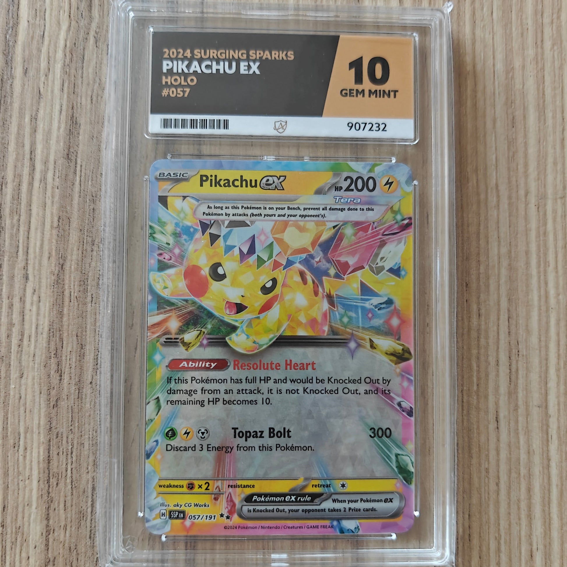 Pokemon TCG Pikachu ex Surging Sparks 057/191 (ACE 10)
