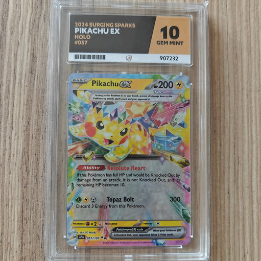 Pokemon TCG Pikachu ex Surging Sparks 057/191 (ACE 10)
