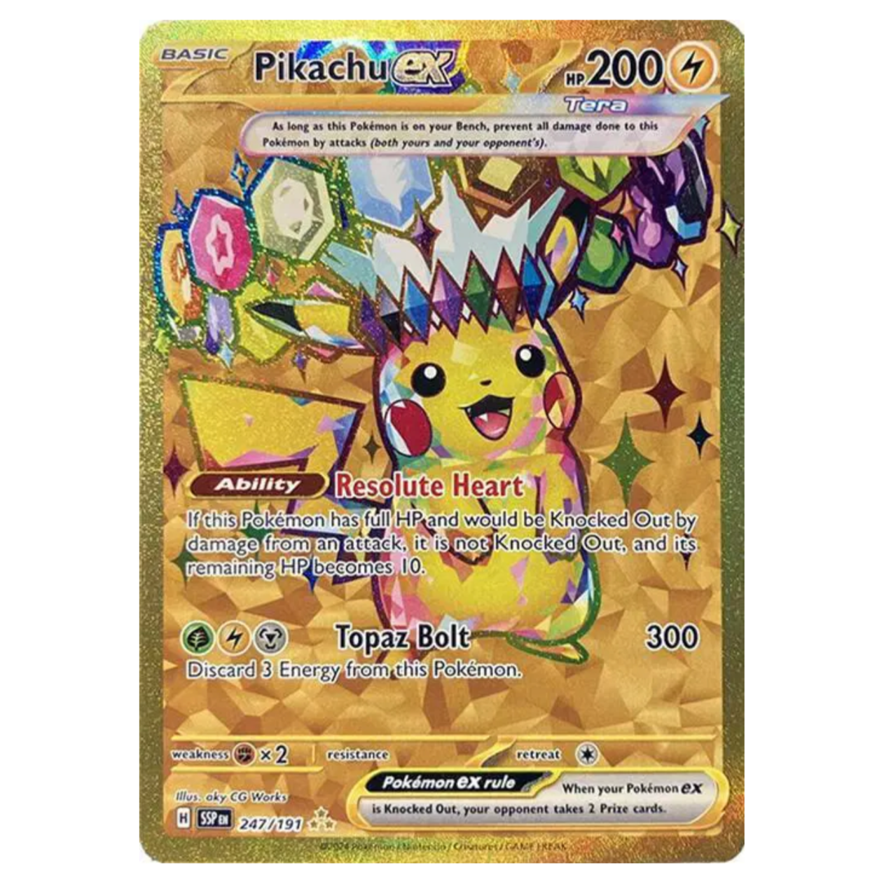 Pokemon TCG Pikachu ex Surging Sparks 247/191