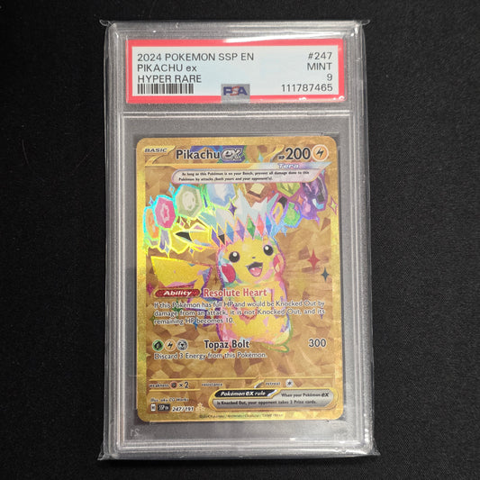 Pokemon TCG Pikachu ex Surging Sparks 247/191 (PSA 9)