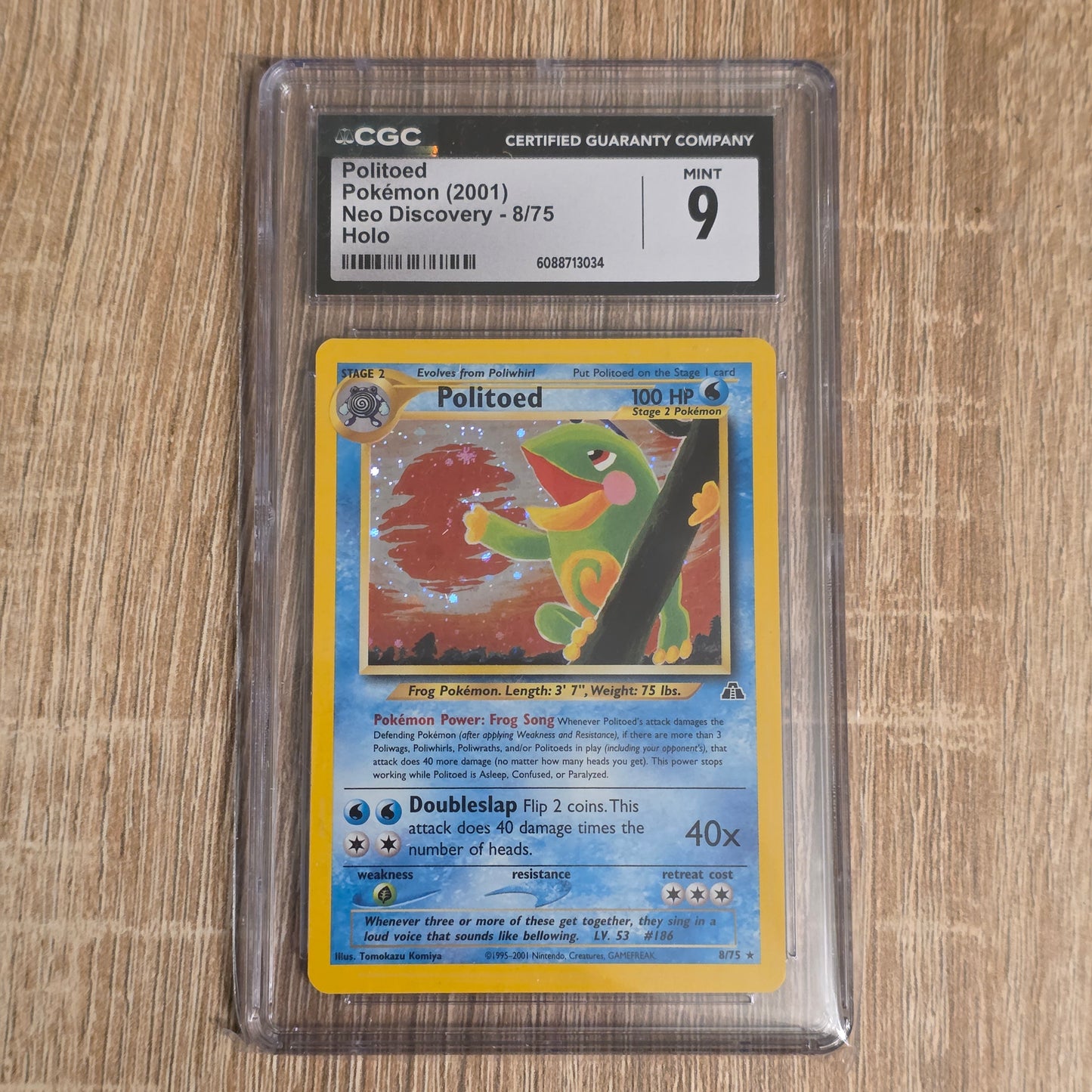 Pokemon TCG Politoed *Holo* Neo Discovery 8/75 (CGC 9)