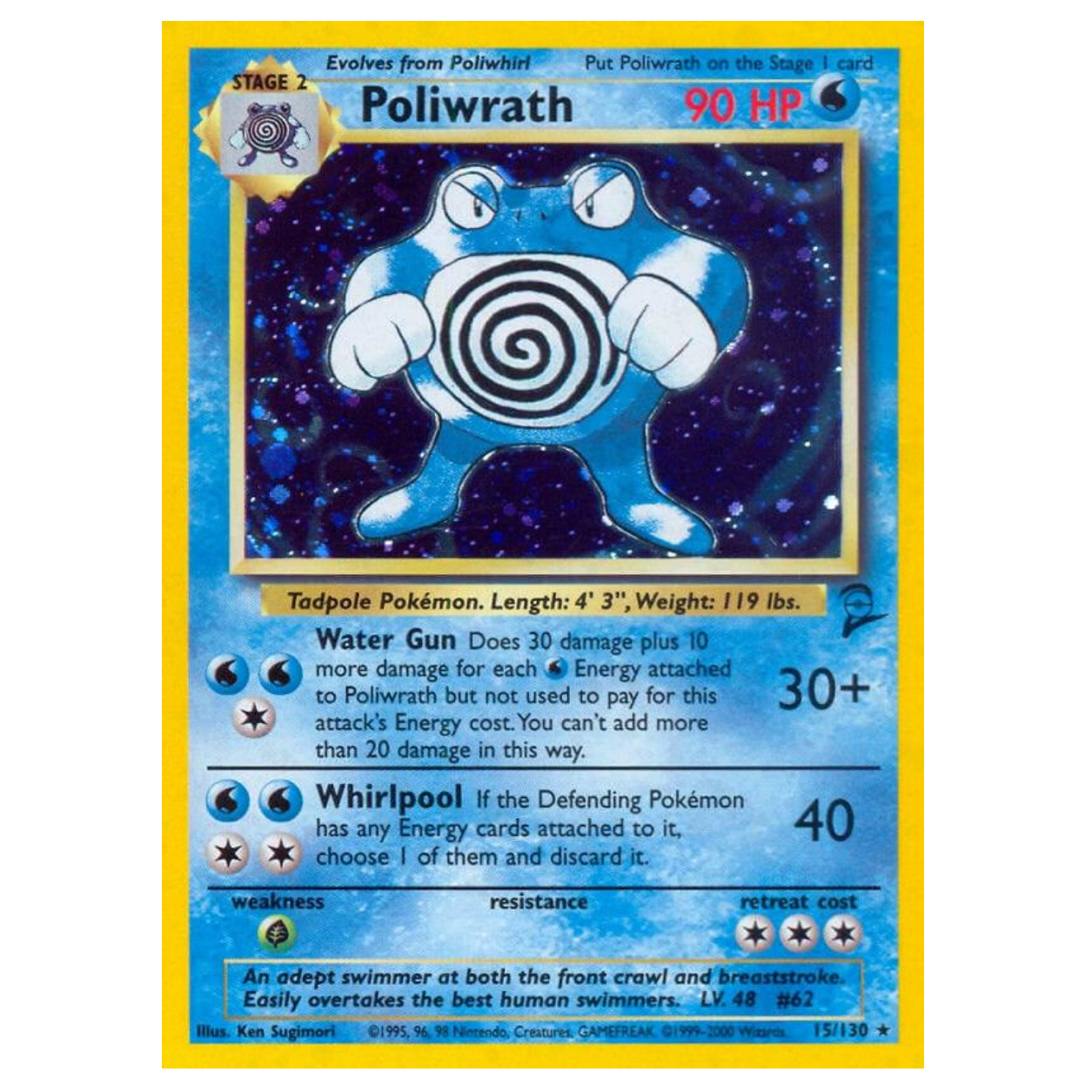 Pokemon TCG Poliwrath Base Set 2 15/130