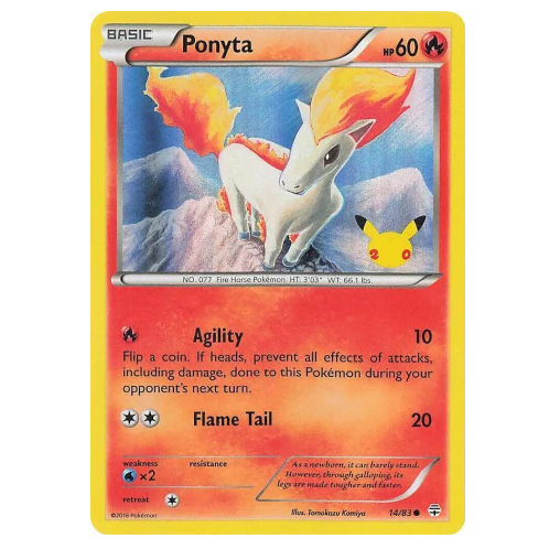 Pokemon TCG Ponyta 20th Anniversary 14/83