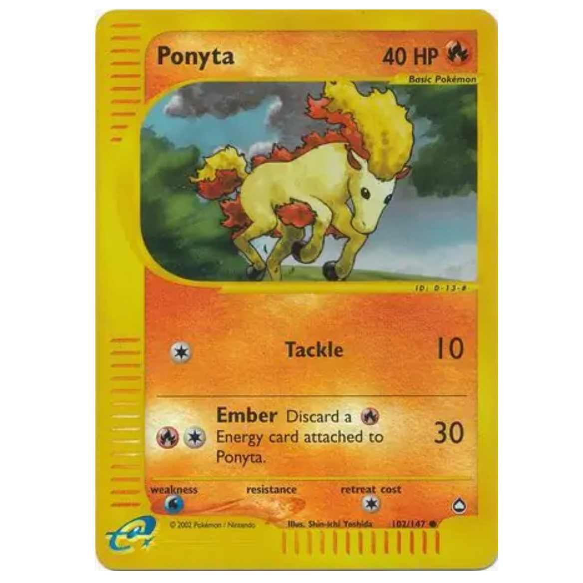 Pokemon TCG Ponyta *Reverse Holo* Aquapolis 102/147