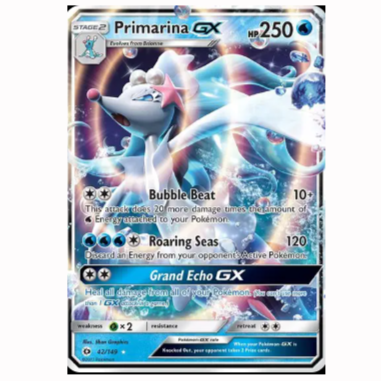 Pokemon TCG Primarina GX Sun & Moon Base Set 42/149