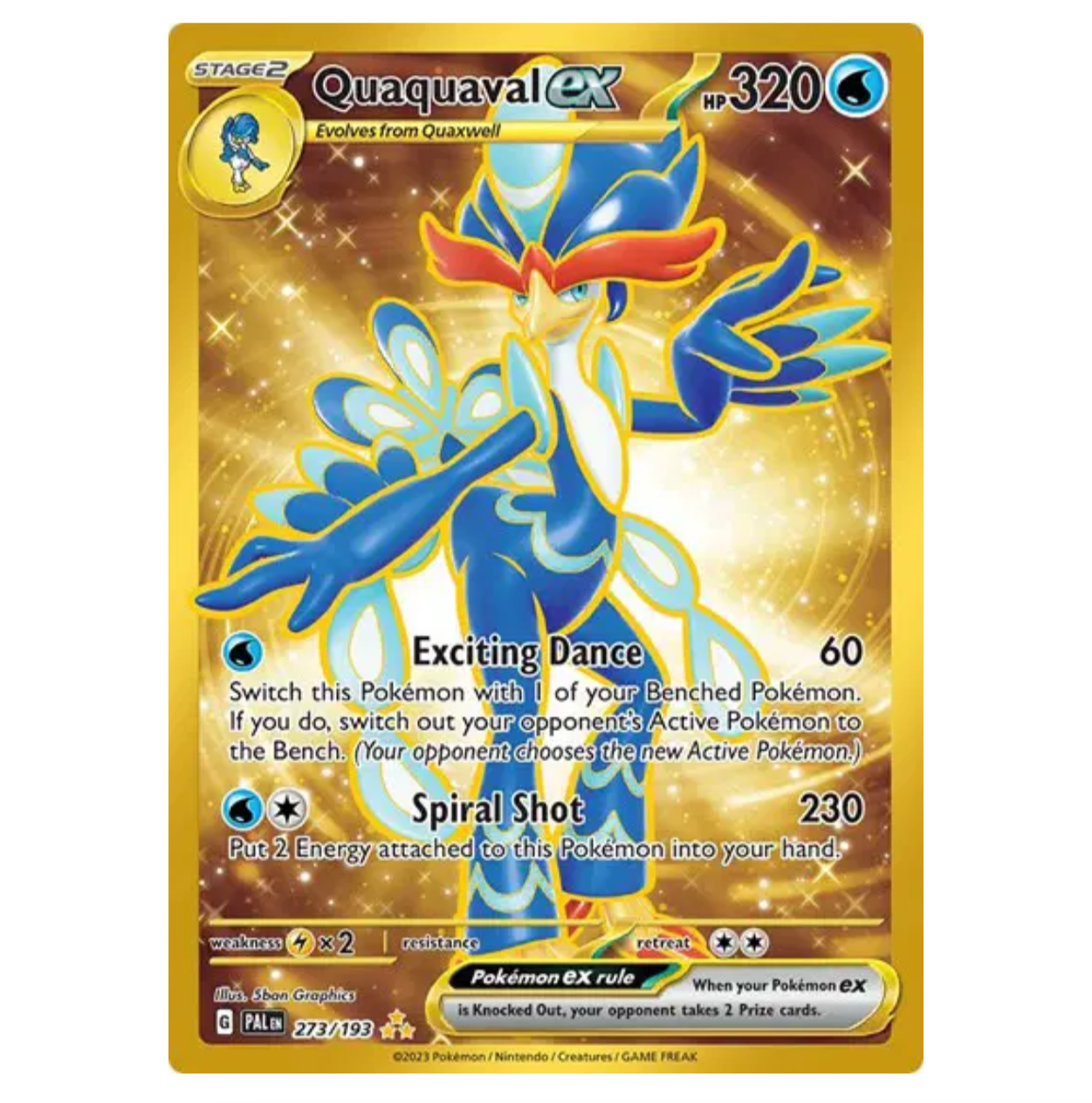 Pokemon TCG Quaquaval ex Paldea Evolved 273/193
