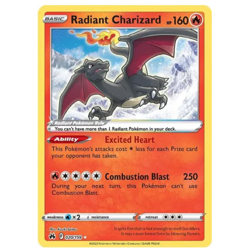 Pokemon TCG Radiant Charizard Crown Zenith 020/159