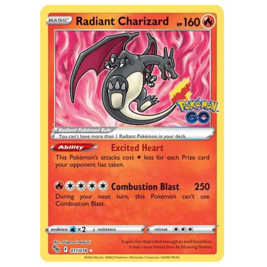Pokemon TCG Radiant Charizard Pokemon Go 011/078