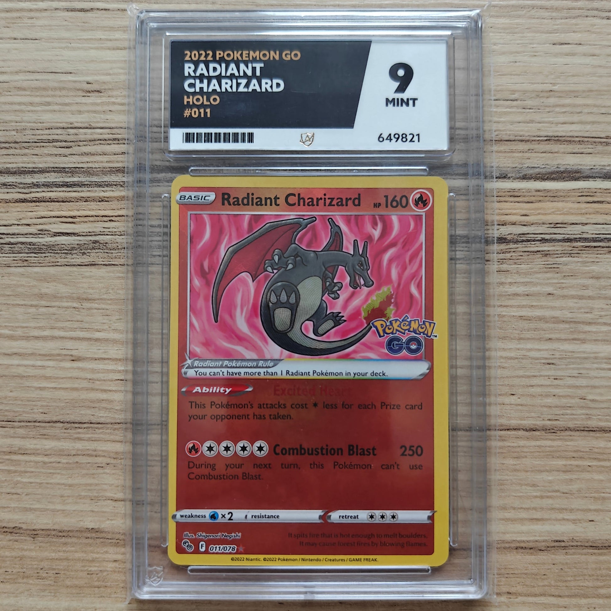 Pokemon TCG Radiant Charizard Pokemon Go 011/078 (Ace 9)