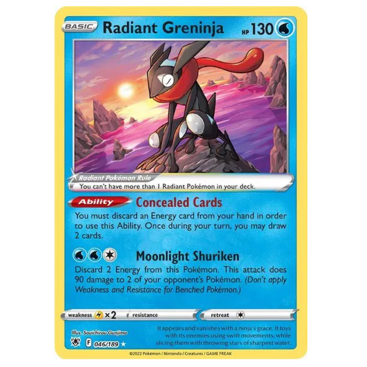 Pokemon TCG Radiant Greninja Astral Radiance 046/189