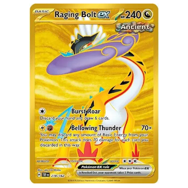 Pokemon TCG Raging bolt ex Temporal Forces 218/162
