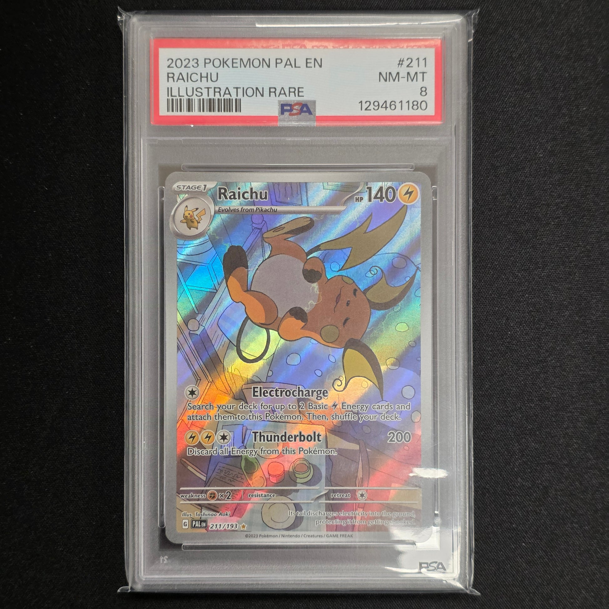 Pokemon TCG Raichu Paldea Evolved 211/193 (PSA 8)