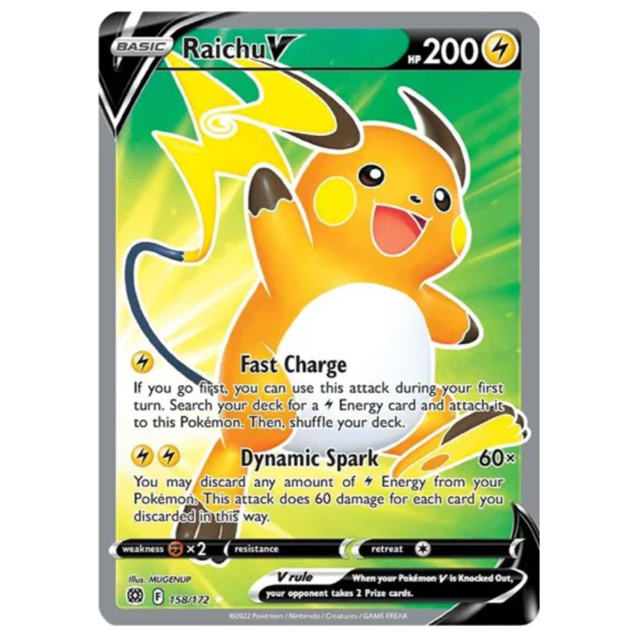 Pokemon TCG Raichu V Brilliant Stars 158/172