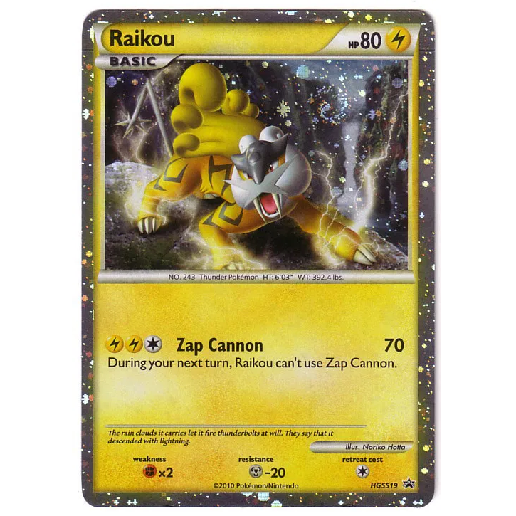 Pokemon TCG Raikou Promo HGSS19