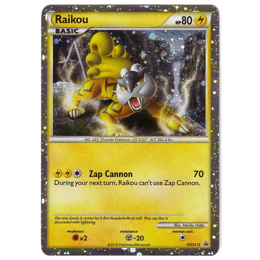 Pokemon TCG Raikou Promo HGSS19